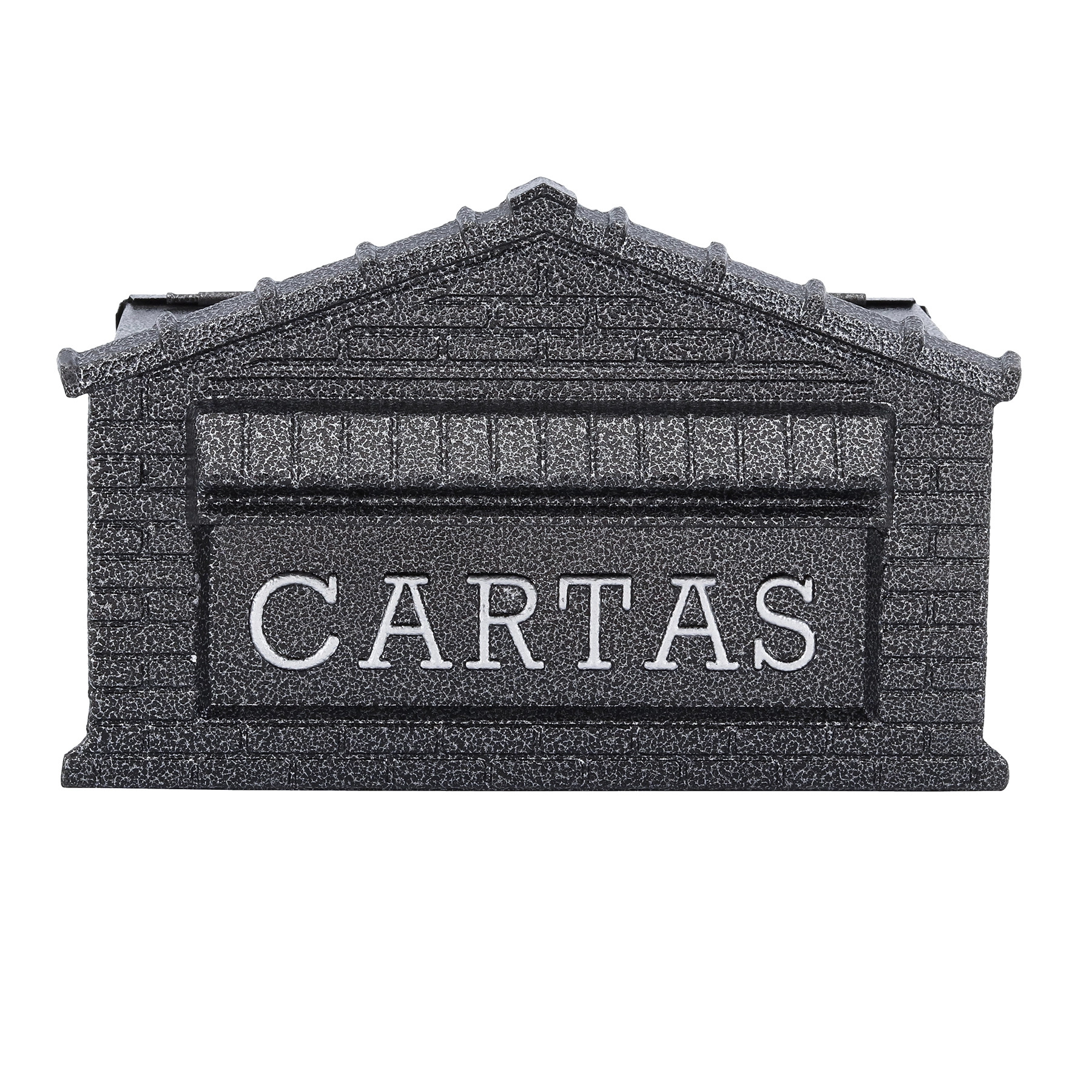Caixa de Correio para Muro Aço Cadeado Prata Decorarte