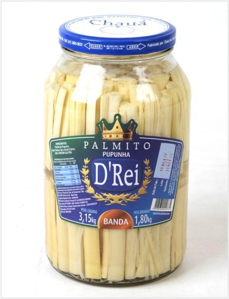 Palmito D Rei Banda Pupunha Vd 1,80kg