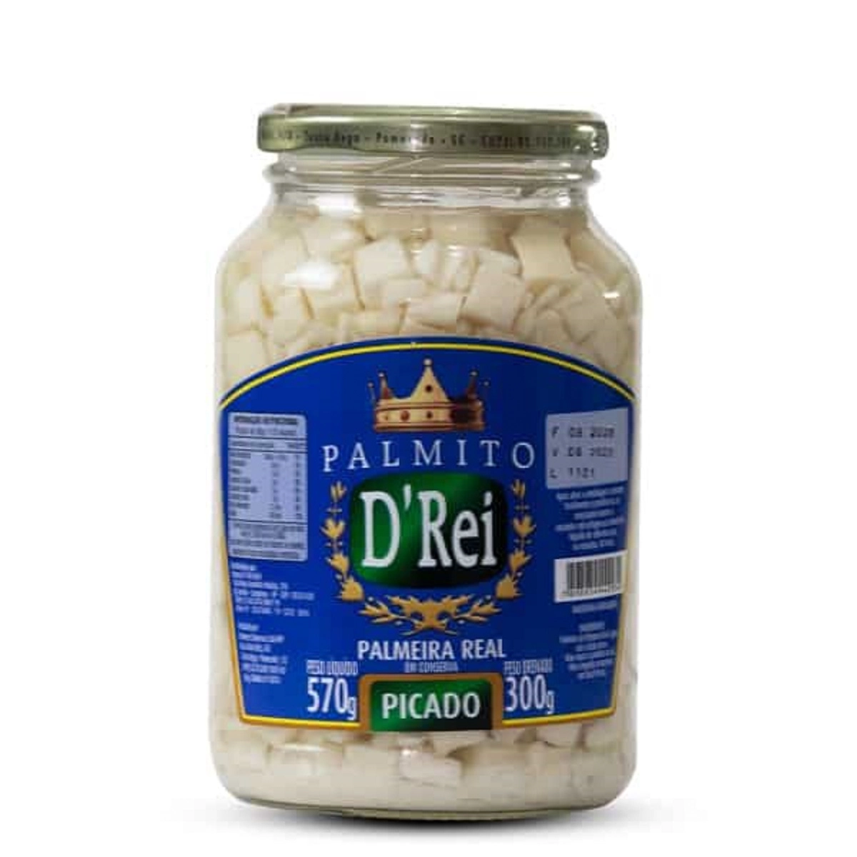 Palmito D Rei Palmeira Real Picado Vd 300g