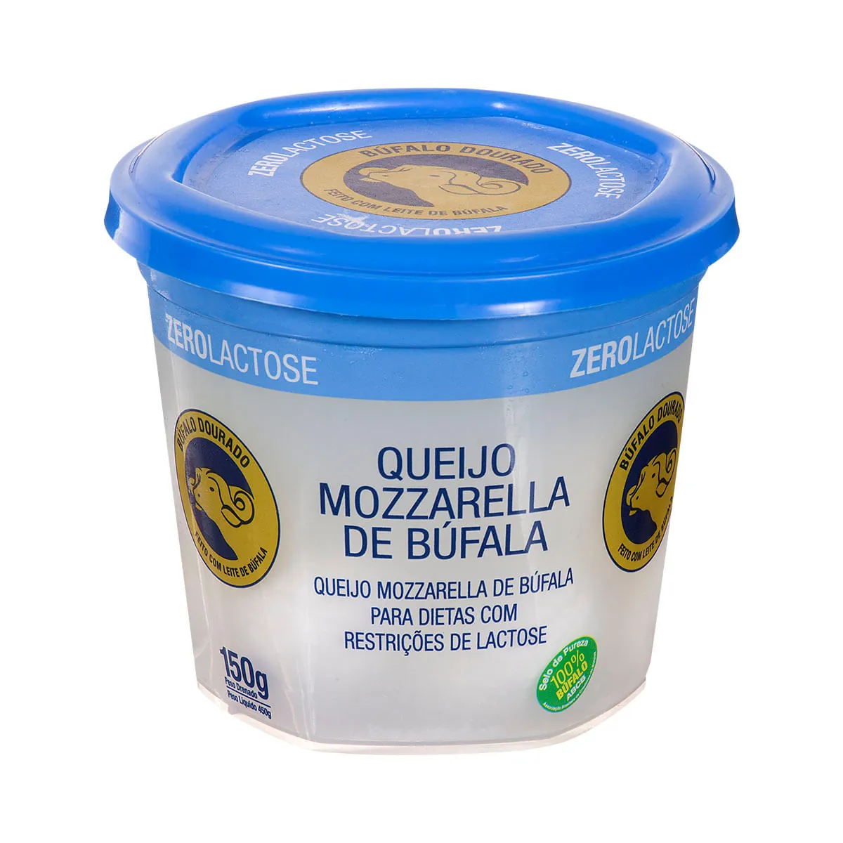 Queijo Mozarella de Búfala Zero Lactose Búfalo Dourado 150g