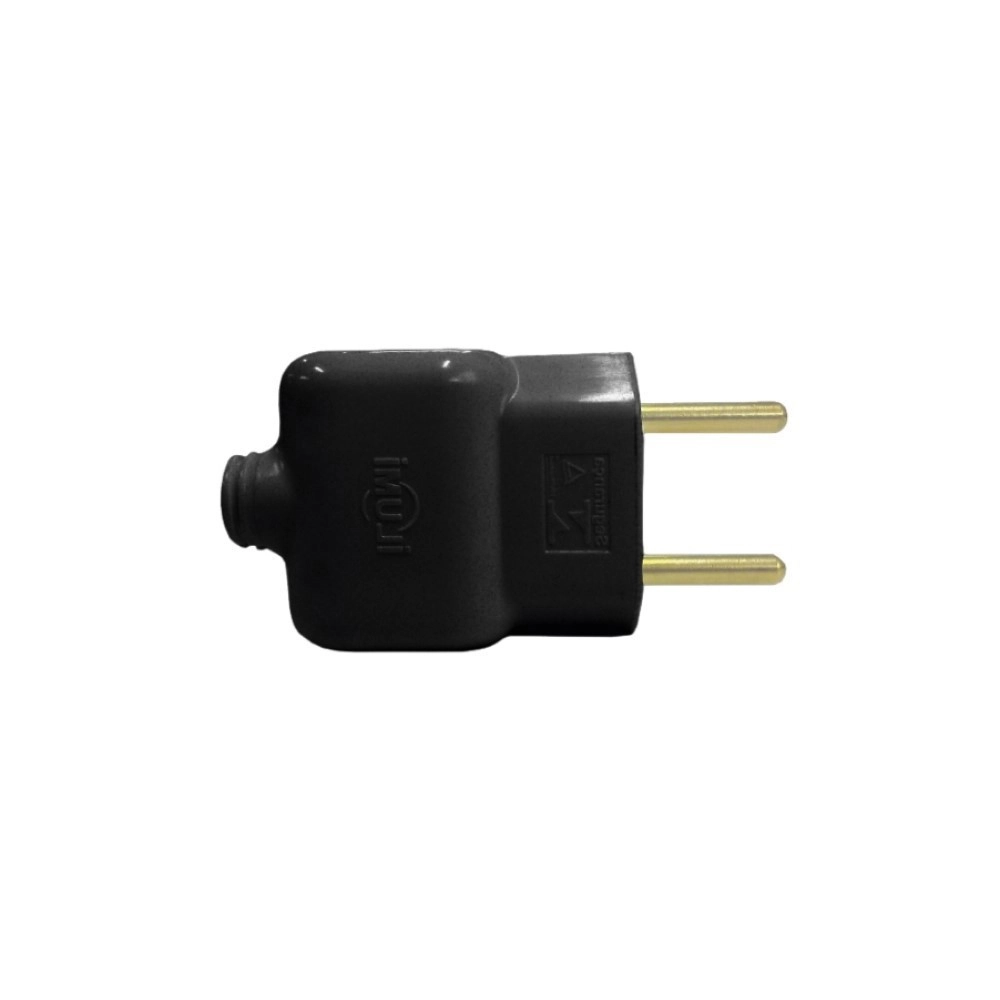 Plug Tomada Pino Macho Prensa Cabo Fio 2p Preto 20a 250v