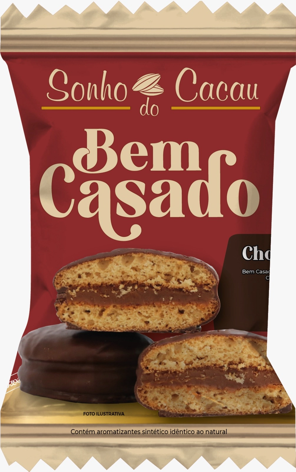 Bem Casado Sonho Cacau Doce Leite C/choc Branco 50g