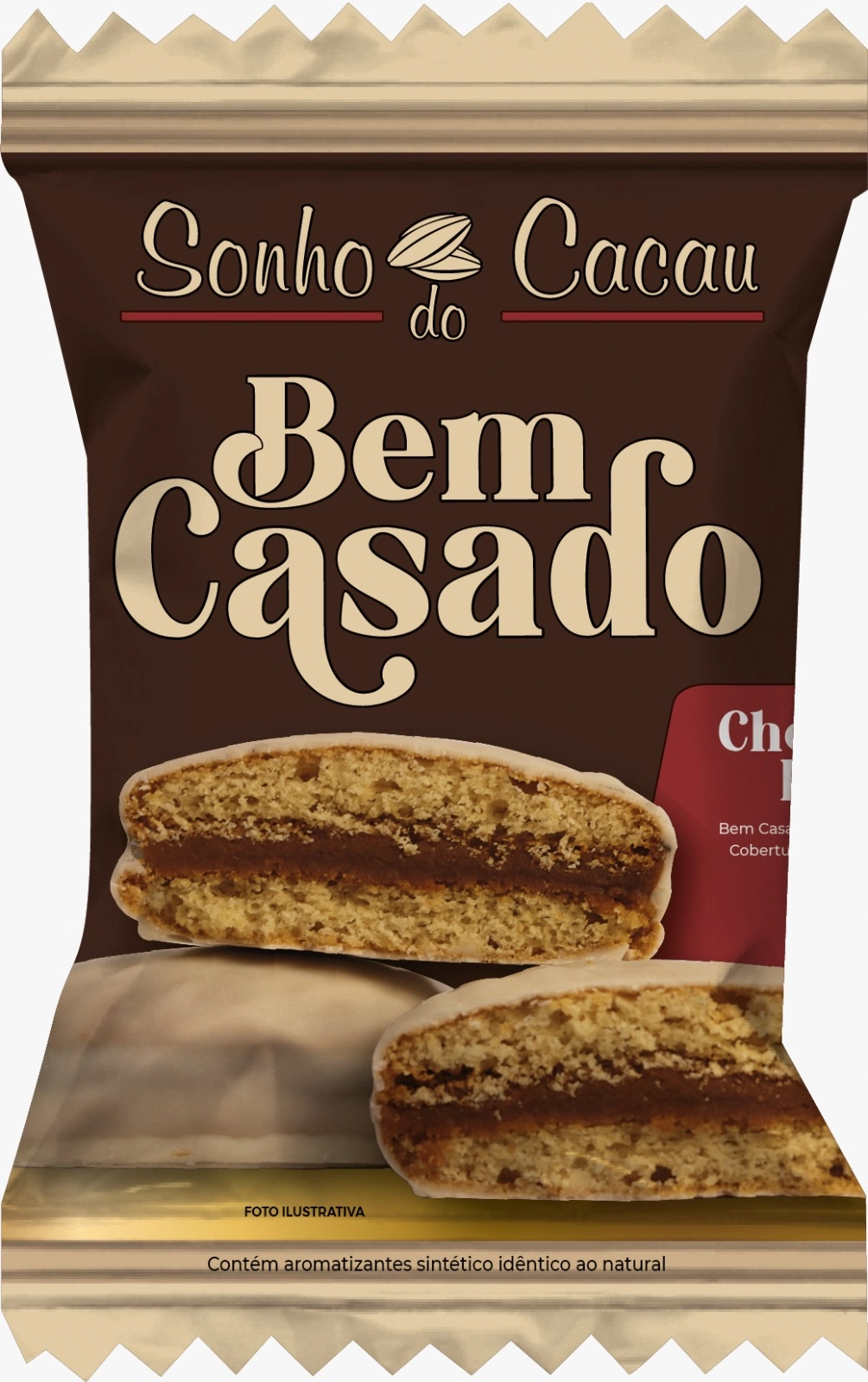 Bem Casado Sonho Cacau Doce Leite C/choc Branco 50g