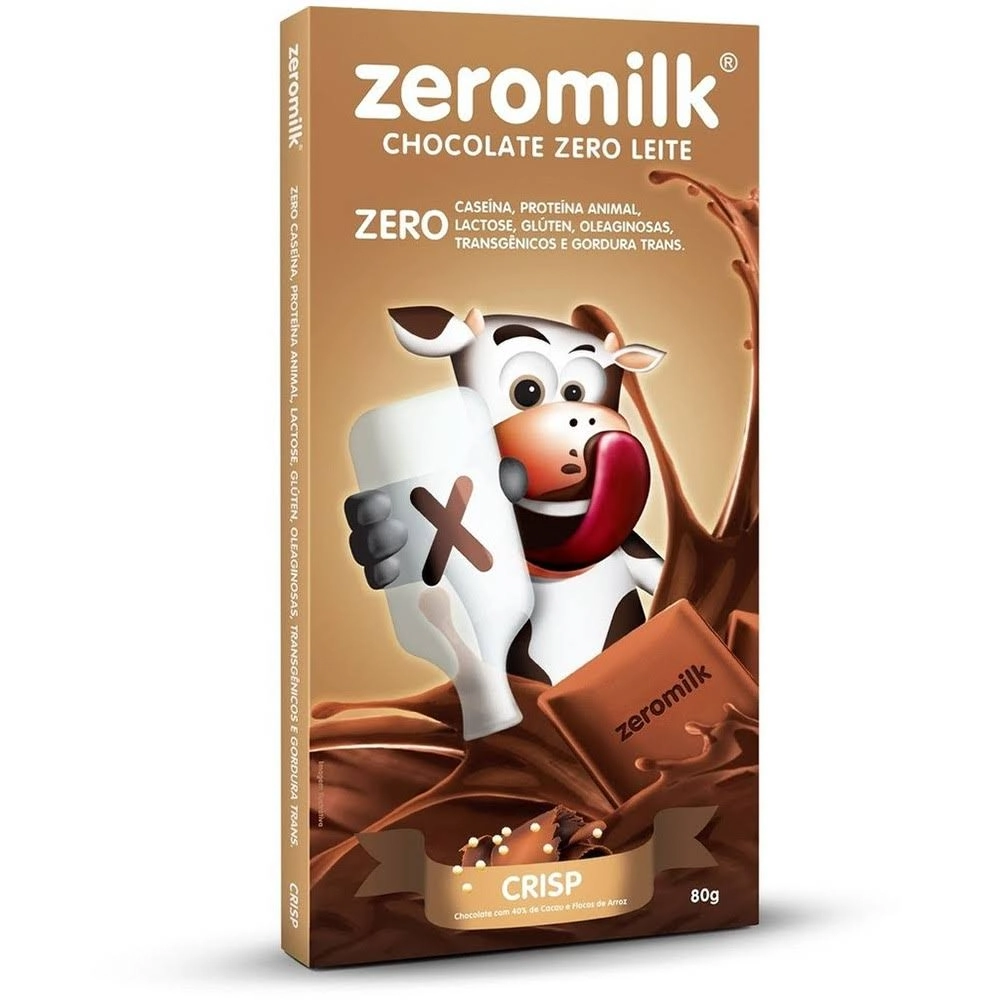 Zeromilk Chocolate Sem Lactose Crisp 80g Genevy