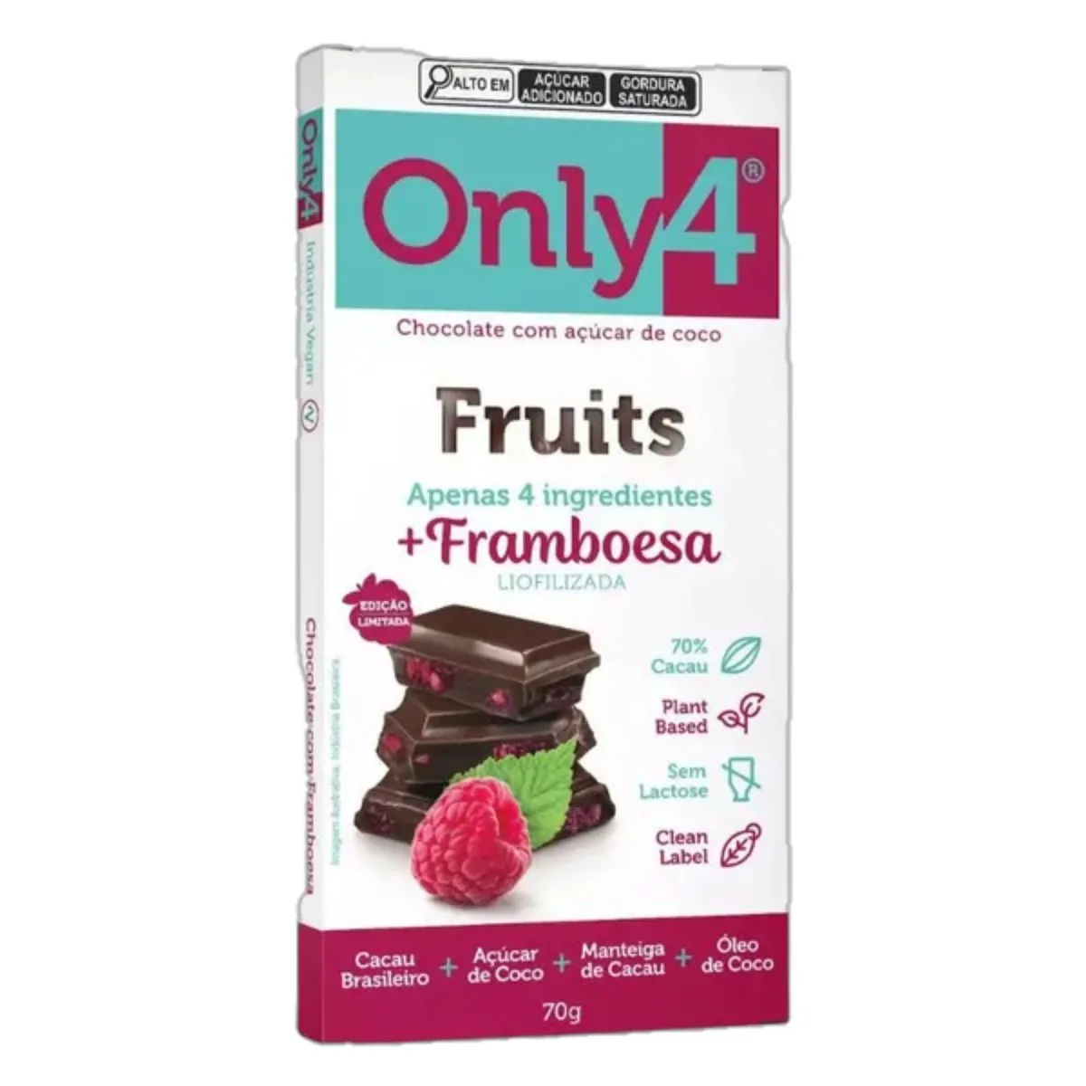 Choc Only4 Framb 70gr