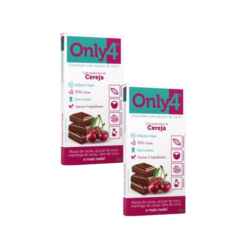 Barra Chocolate Only4 70 Cacau Com Linhaca 80g Chocofitness