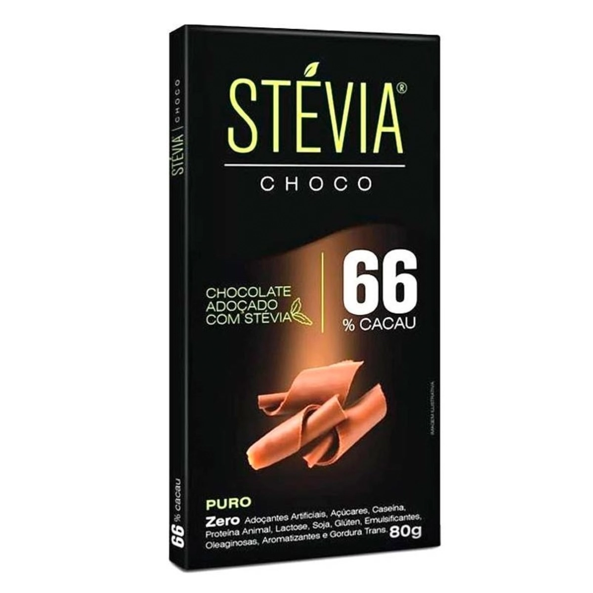 Choc 66 Cacau Steviachoco 80g