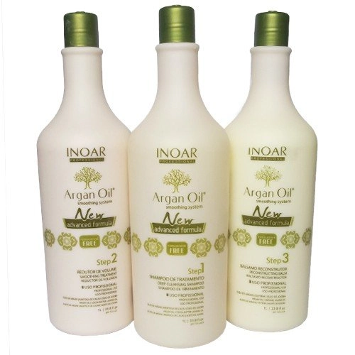 Inoar Brazilian Smoothing Blow Dry Argan Oil System Kit 250 Ml Each Bottle By Inoar
