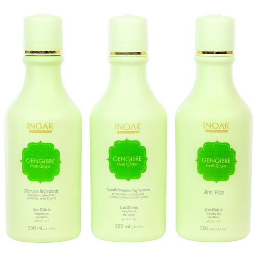 Inoar Gengibre Fresh Ginger Kit Home Care 3 X
