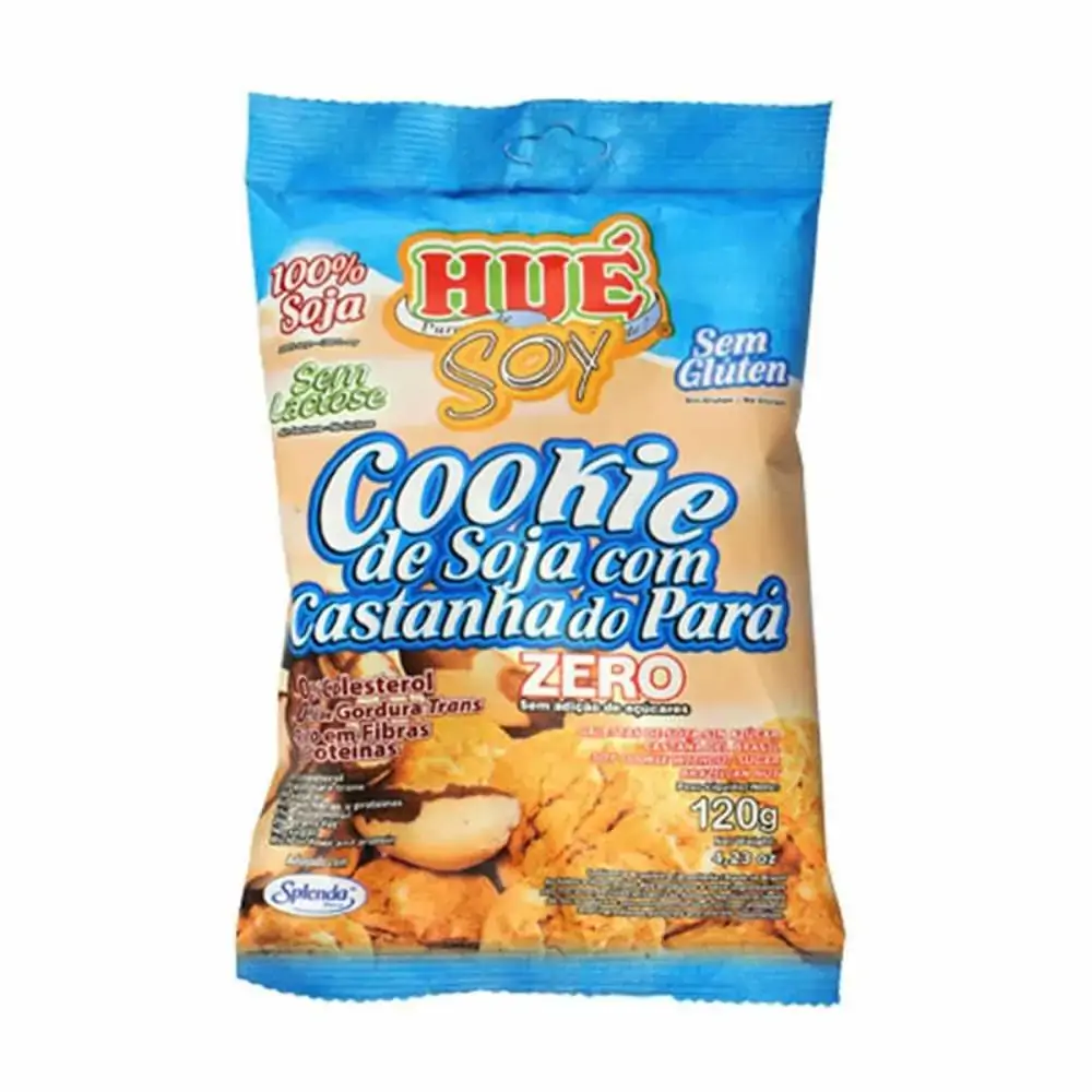 Cookie De Soja Zero Açúcar Sem Glúten C/ Castanha Do Pará 120g