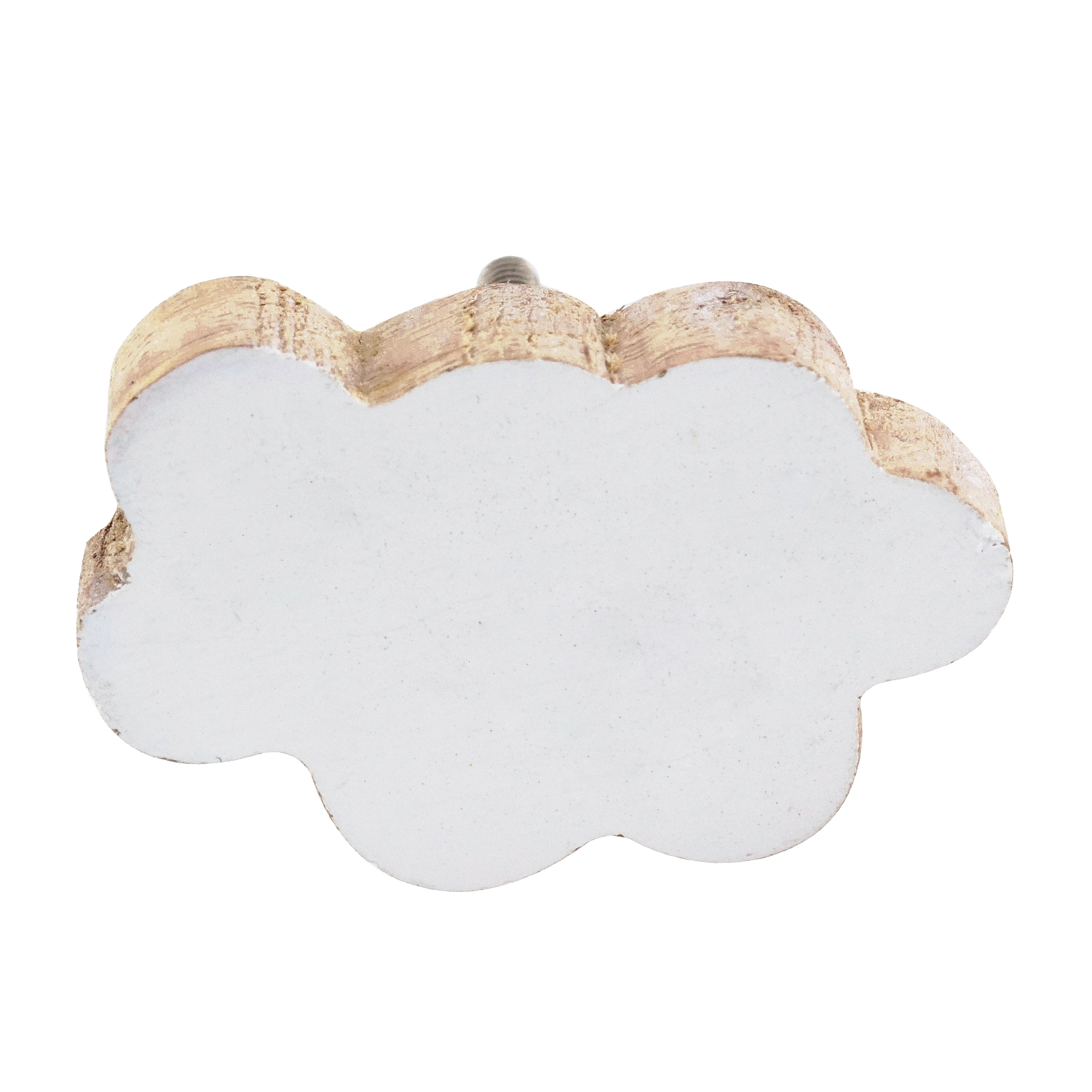Puxador para Móveis 36x53mm Nuvem Madeira Branco