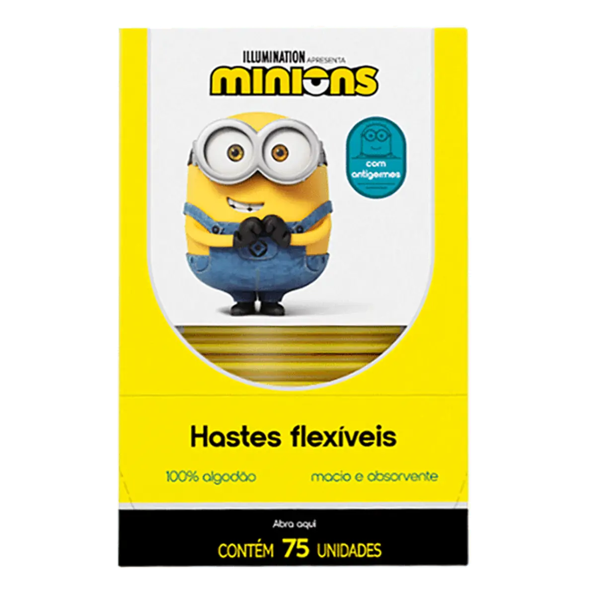 Hastes Flexíveis Minions Cremer Caixa 75 Unidades