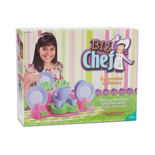 Brinquedo Kit Escorredor De Loucas Big Chef