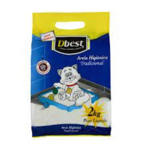 Areia Higiênica Dbest Tradicional 2kg
