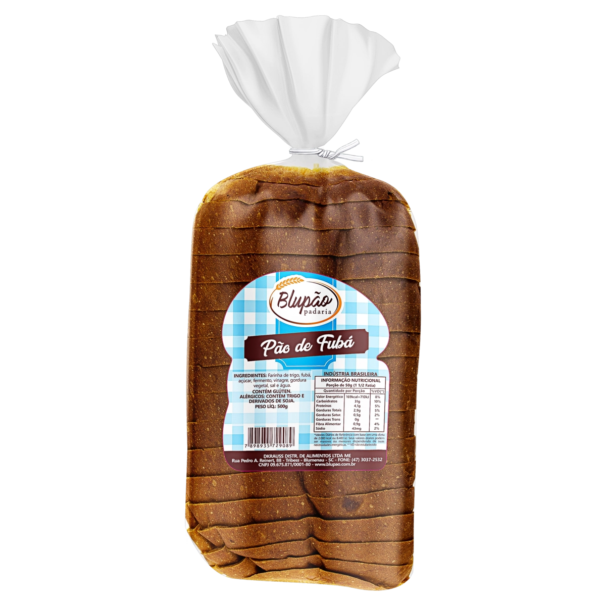 Pão Fubá Blupão Pacote 500g