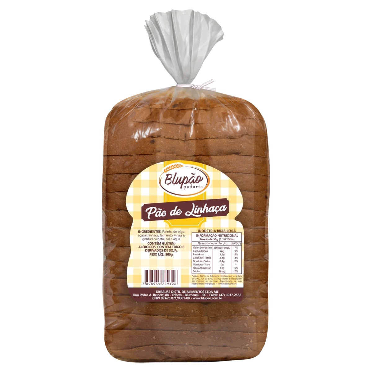 Pão Linhaça Blupão Pacote 500g