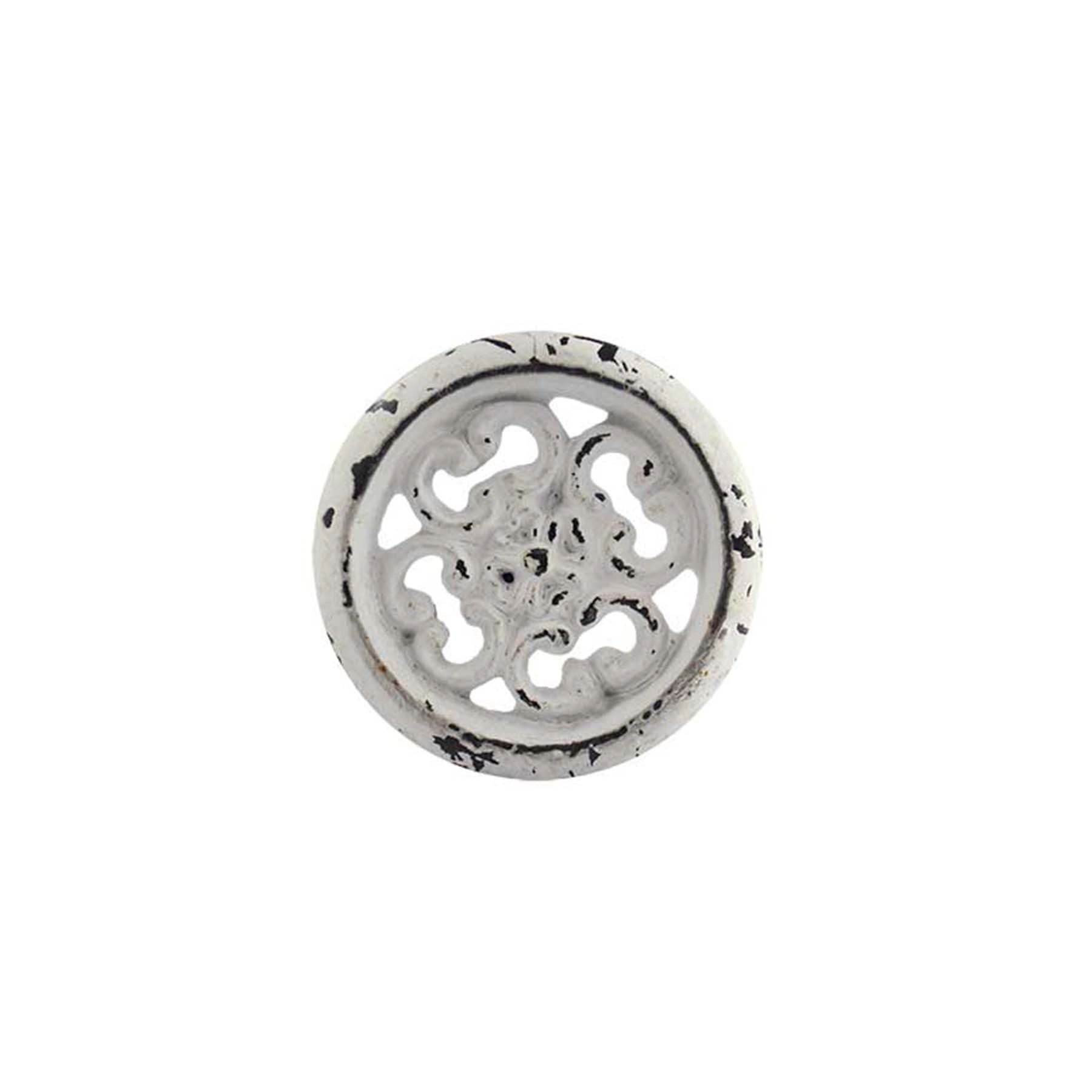 Puxador Botão para Móveis 43mm Branco Rústico 1 peças