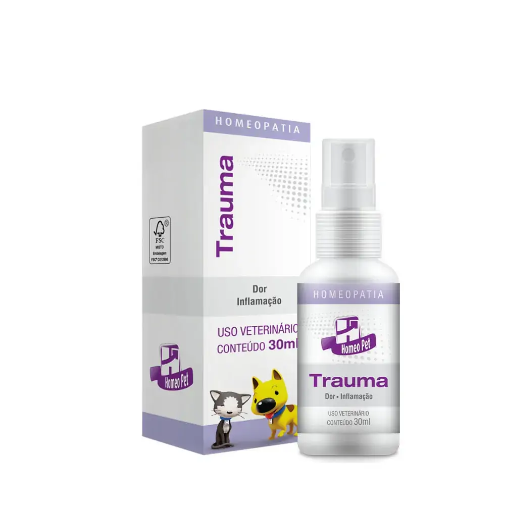 Trauma 30ml Homeopet Real H Homeopatico Cães E Gatos