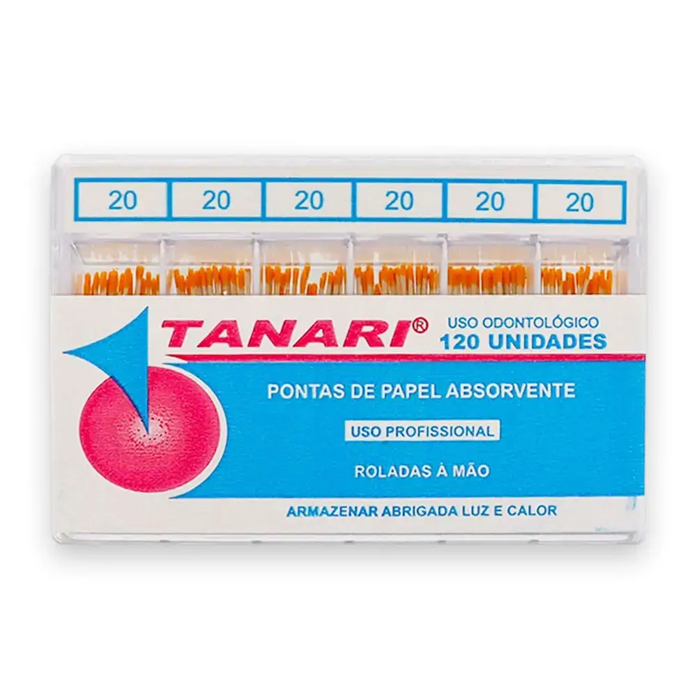 Pontas de Papel Absorvente Não Estéril c/120 Tanari 20