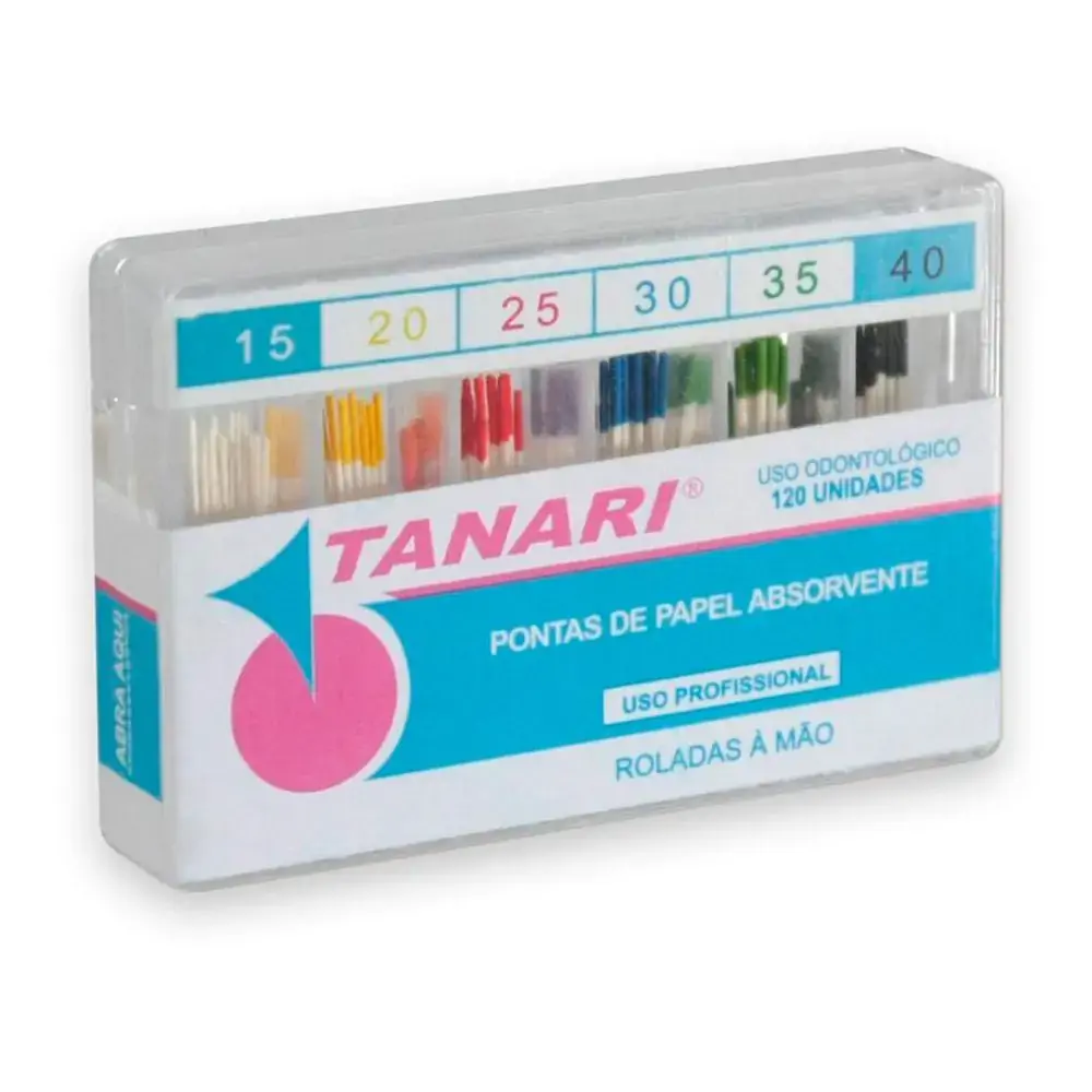 Pontas de Papel Absorvente Não Estéril c/120 Tanari 15-40