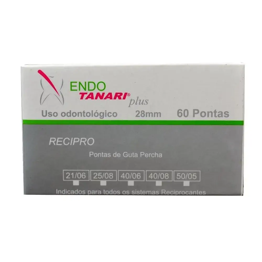Cone de Guta Percha para Reciproc 28mm - Tanari Endo Plus - 25.08 (Cód. 26.4704)