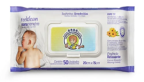 Toalha Umedecida Infantil Feelclean Nana Neném Pacote 50 Unidades