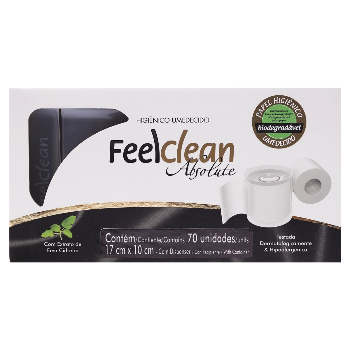 Higiênico Umedecido Folha Simples Feelclean Caixa 70 Unidades