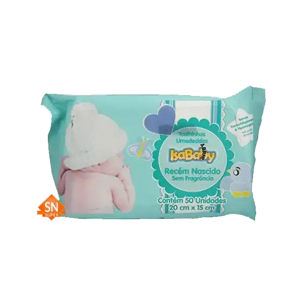 Lencos Umed.isababy 50un Recem Nascido