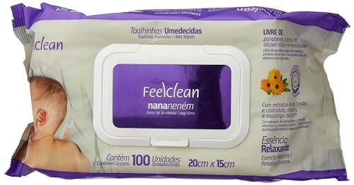 Toalha Umedecida Infantil Feelclean Nana Neném Pacote 100 Unidades