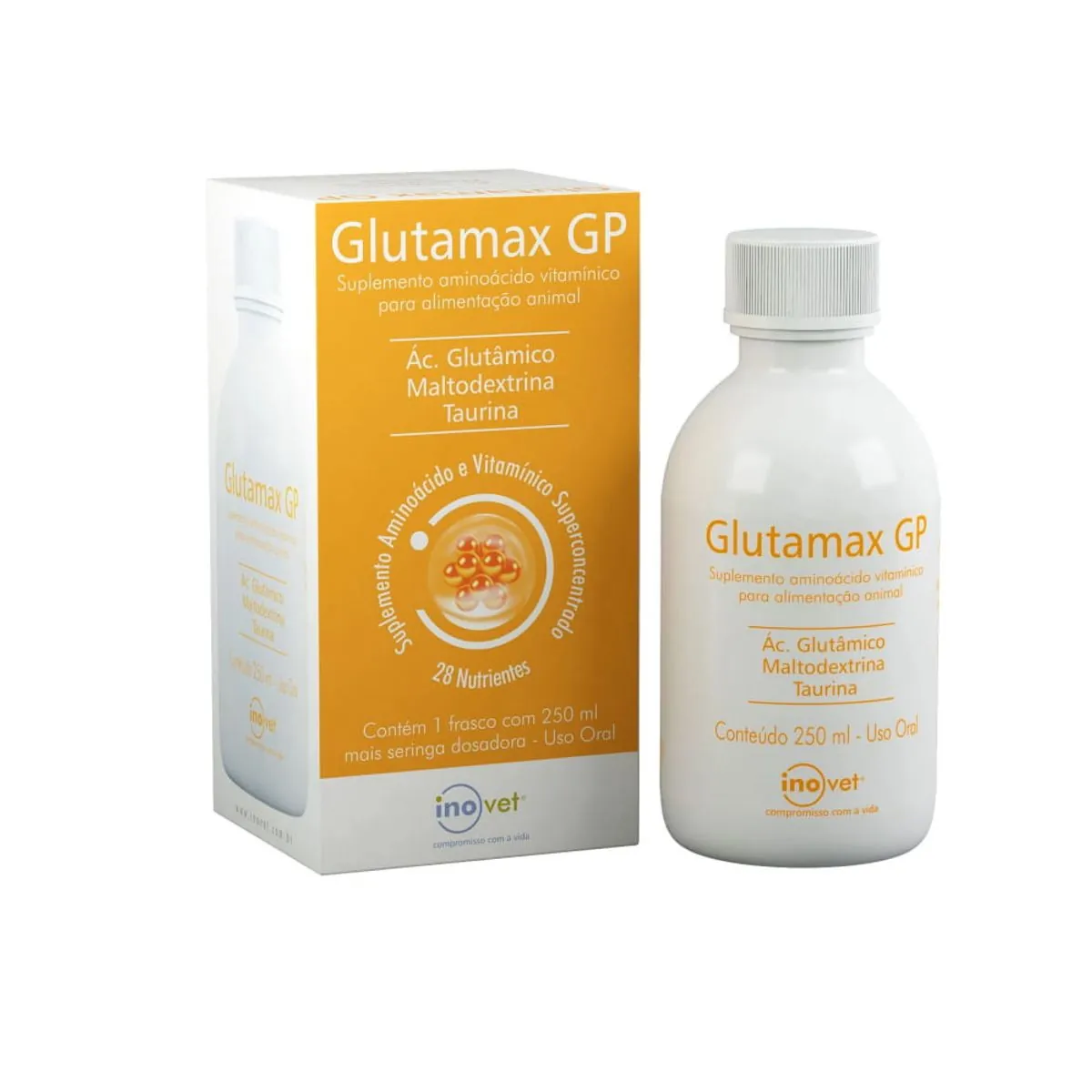 Glutamax GP Suplemento P/ Animais 250ml- Inovet - Glutamax GP Suplemento P/ Animais 250m l- Inovet