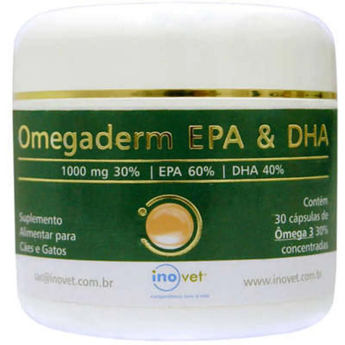 Suplemento Omegaderm Inovet 1000mg 30 Cps