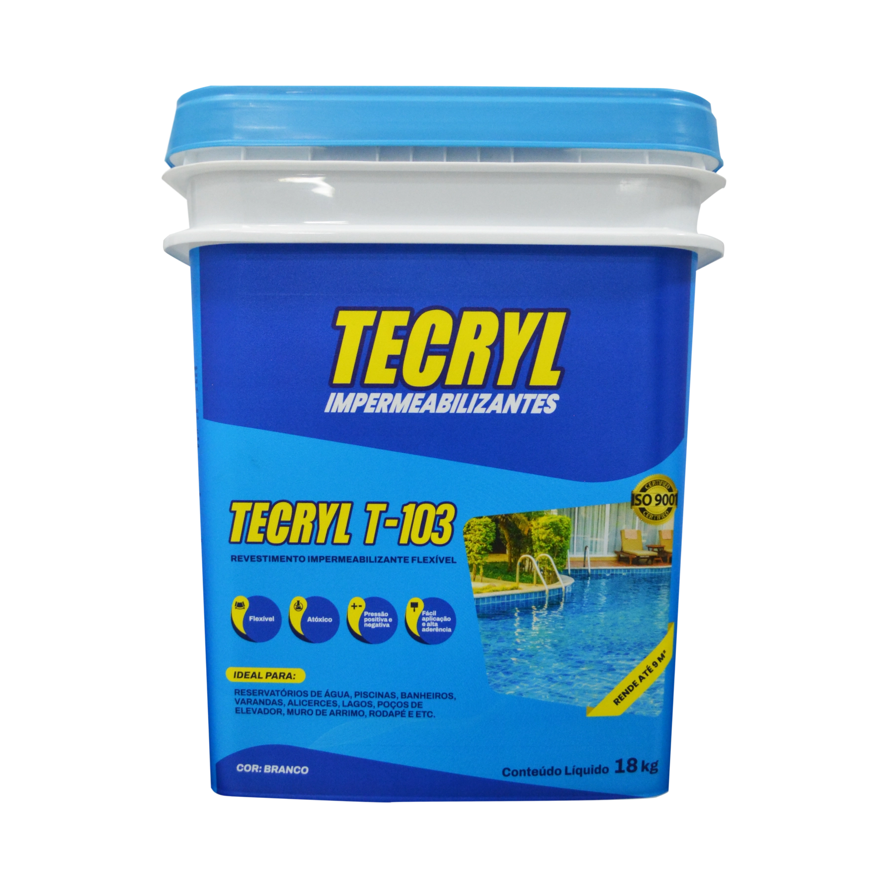 Argamassa Polimérica Impermeabilizante Tecryl T-103 18kg Branco