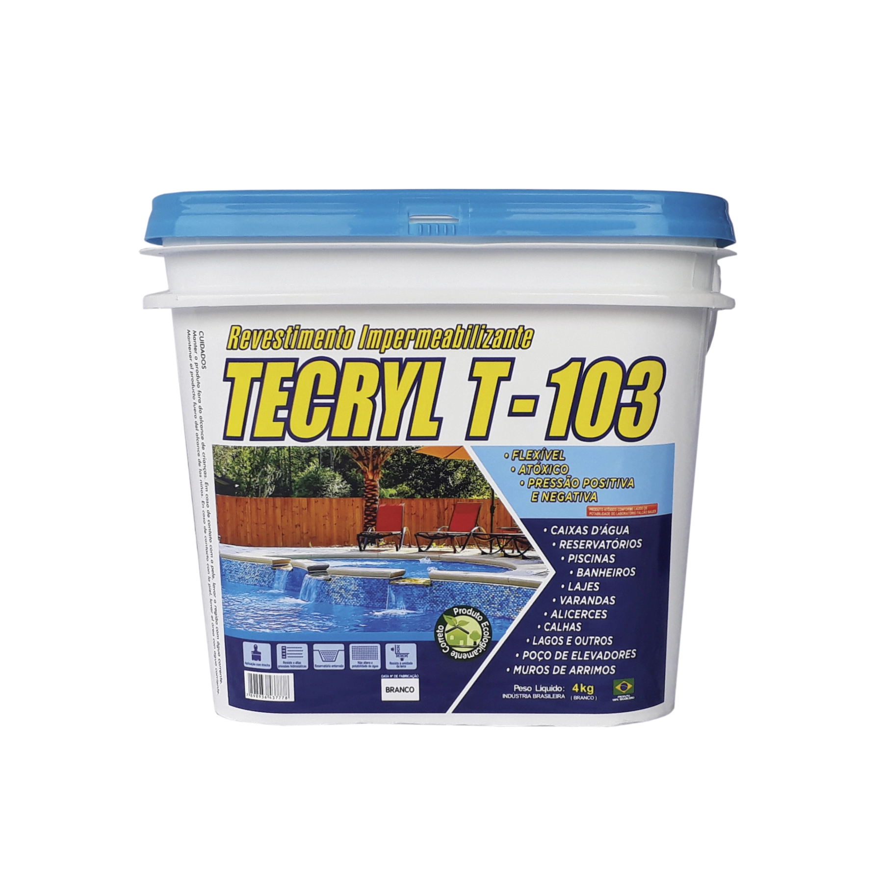 Argamassa Polimérica Impermeabilizante Tecryl T-103 4kg Branco