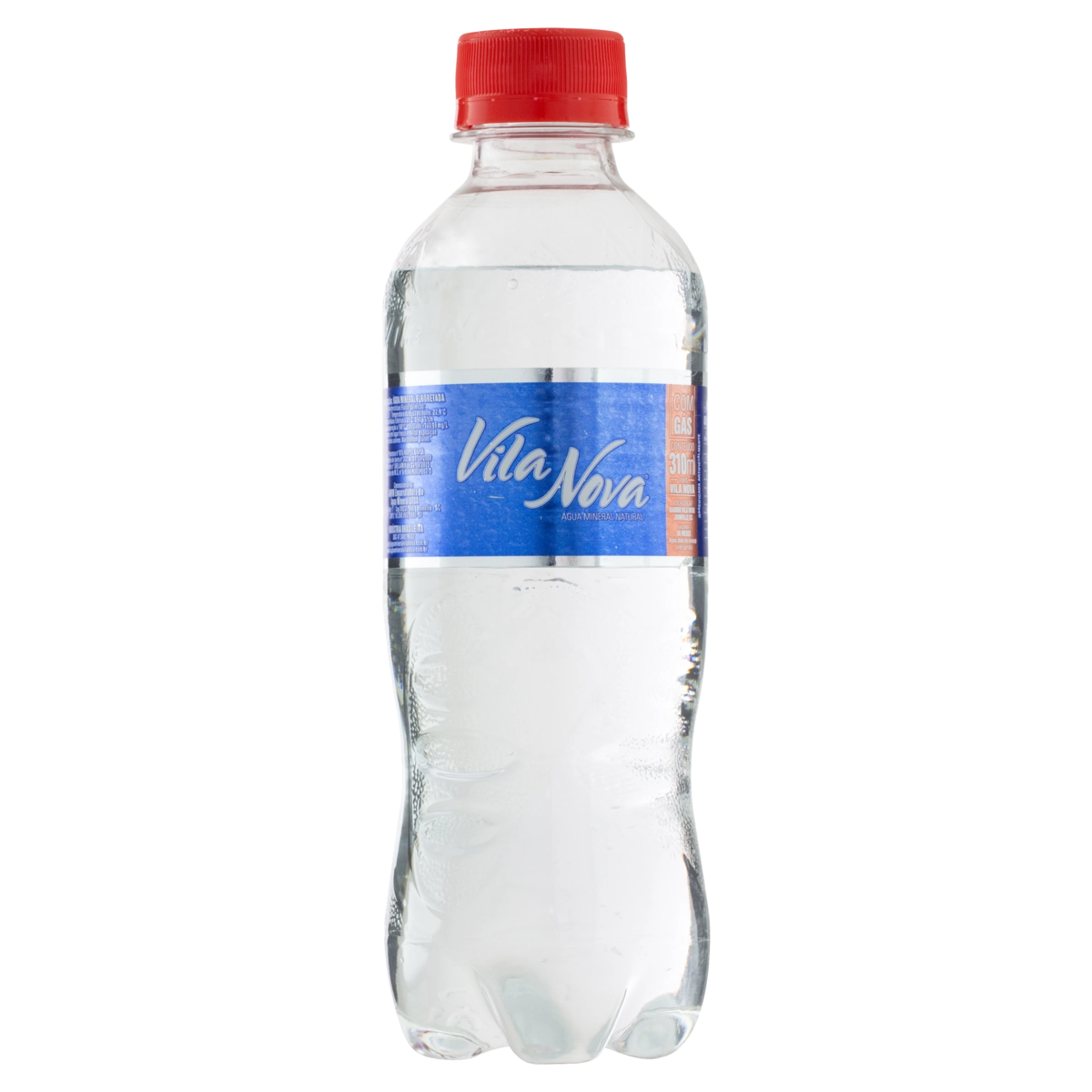 água Mineral Natural Com Gás Vila Nova Garrafa 310ml