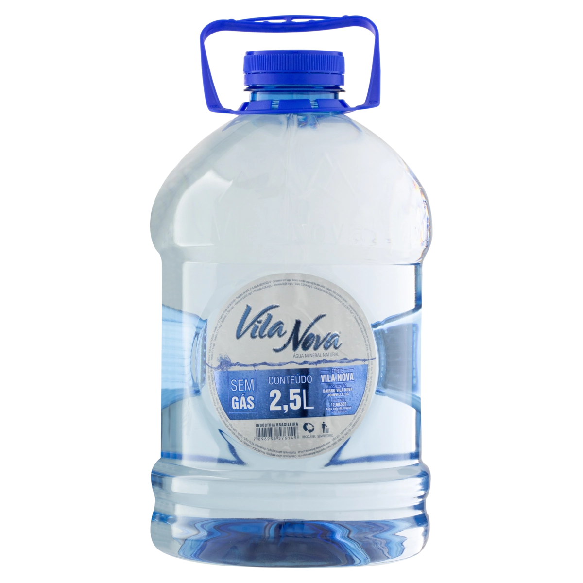 água Mineral Natural Sem Gás Vila Nova Galão 2,5l