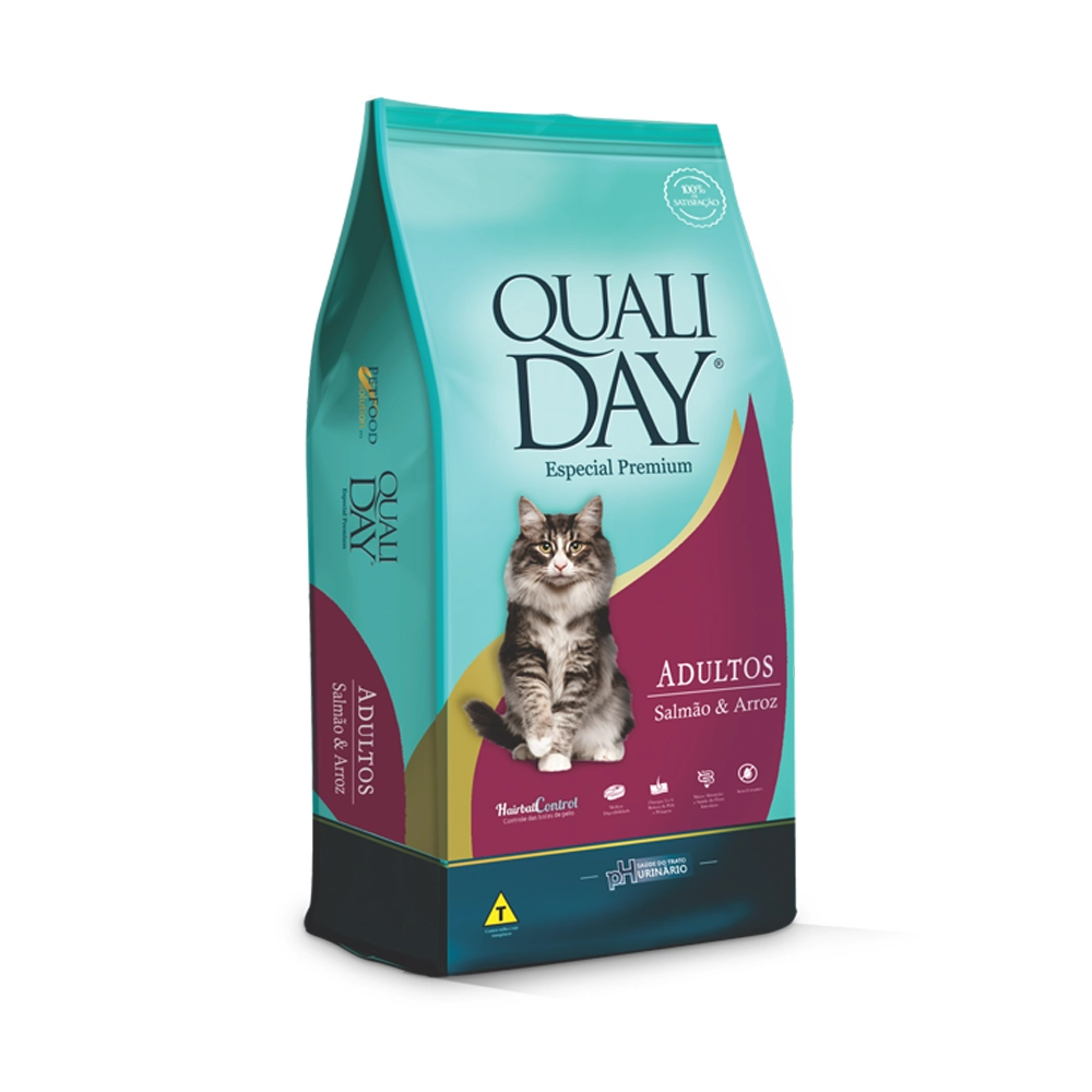 Racao Qualiday Cat Ad. Salm/arroz 10.1kg