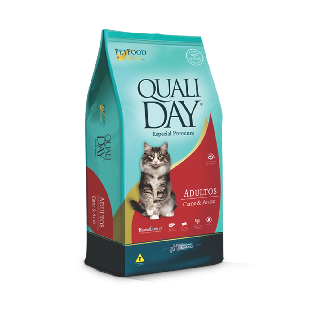 Racao Qualiday Cat Ad. Carnarroz 10.1kg