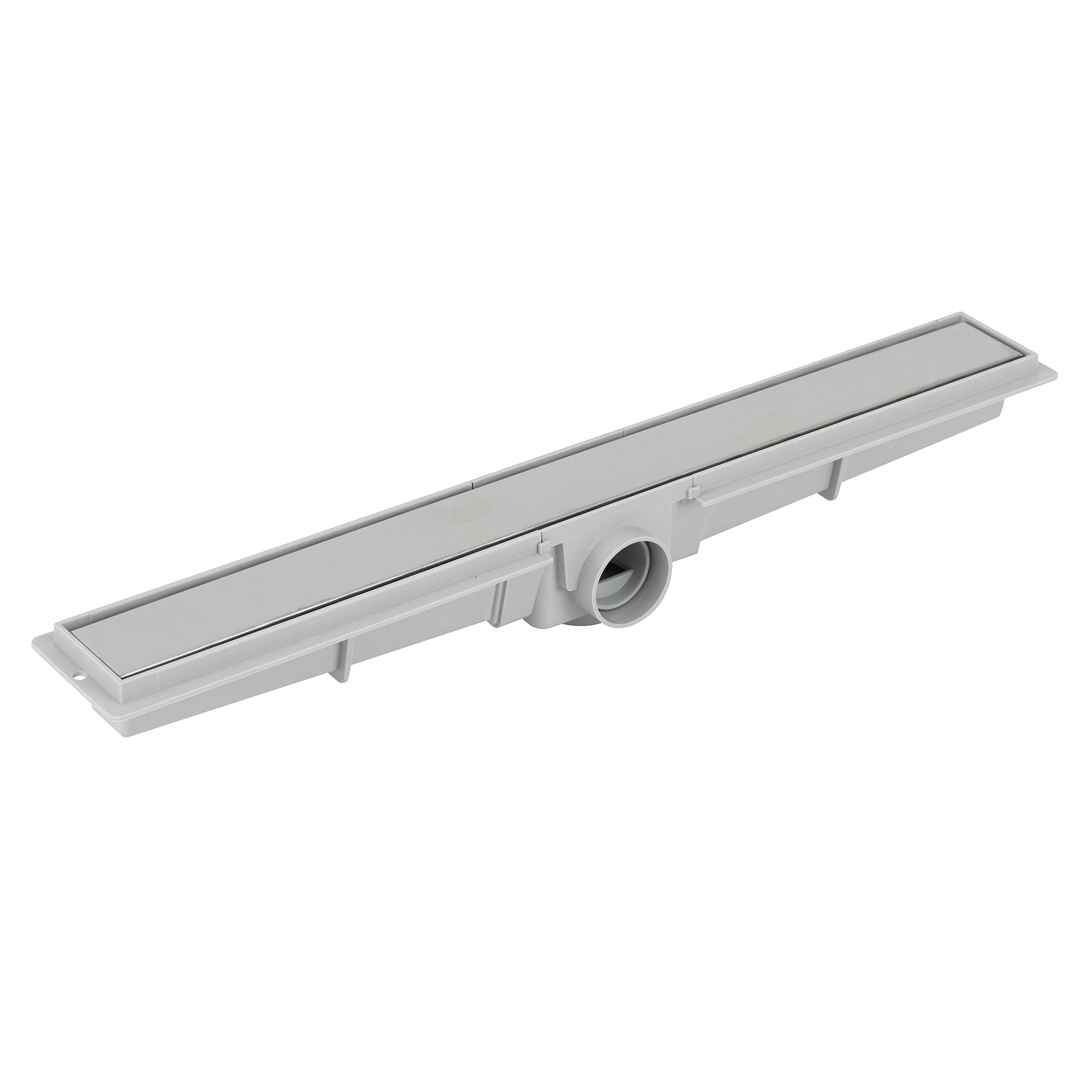 Ralo Linear de Banheiro 7,5x51,5cm Anti Odor Aço Inox 430 Grafite Retangular Estrela Luxo