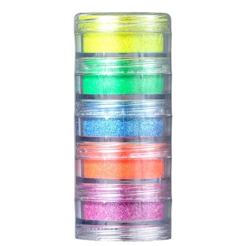 Glitter Po Irisdecente Kit C/5 Cores