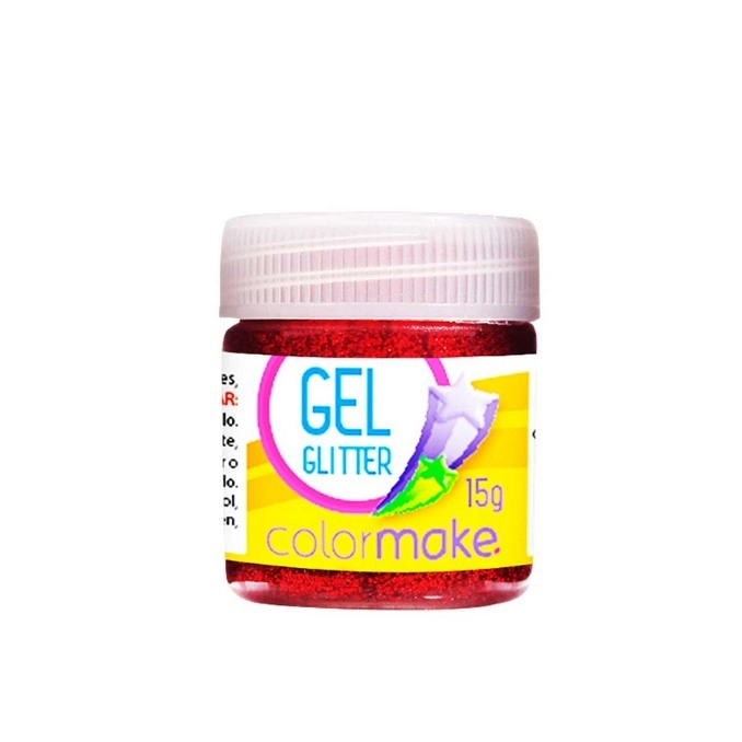Gliter Gel 2505 15g Pt Vermelho Cm