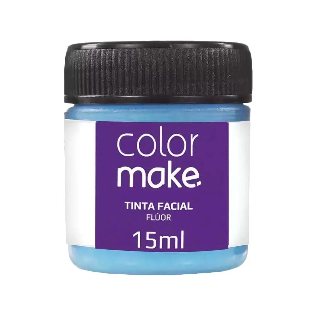 Tinta Facial Liquida Fluor Azul 15ml Ref 1401yur