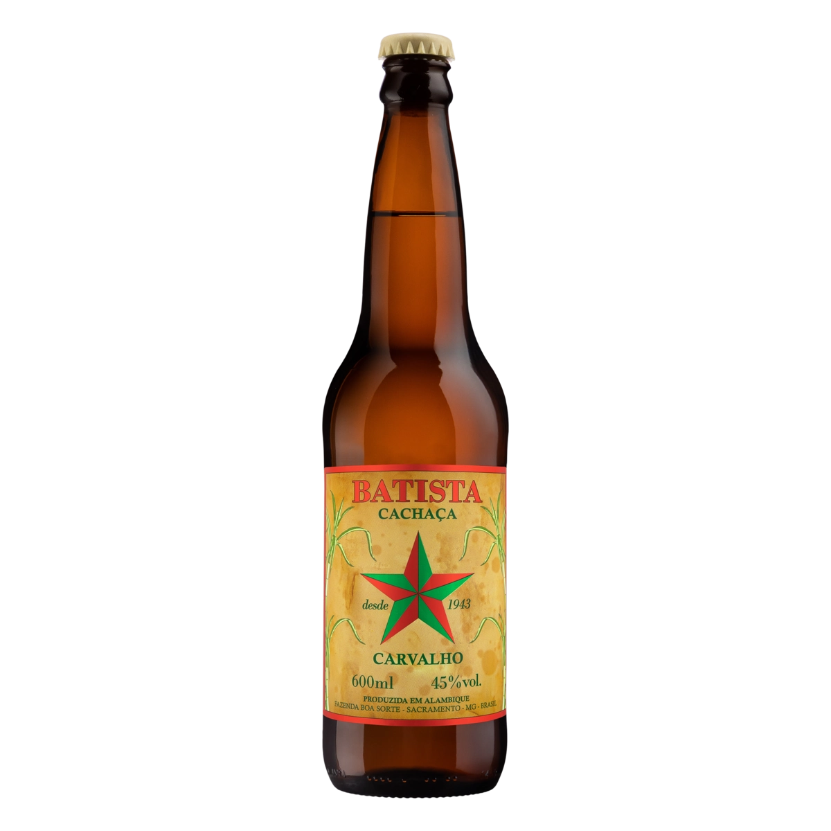 Cachaça Carvalho Batista Garrafa 600ml
