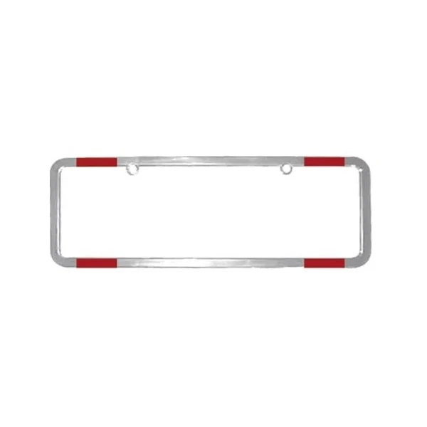 Moldura de Placa com Refletor Padrão Cromado - SHEK PARTS 02006
