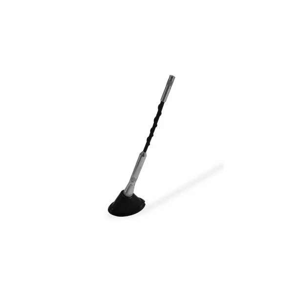 Antena Decorativa Espiral Prata/Preto 17,8cm - SHEK PARTS 01038