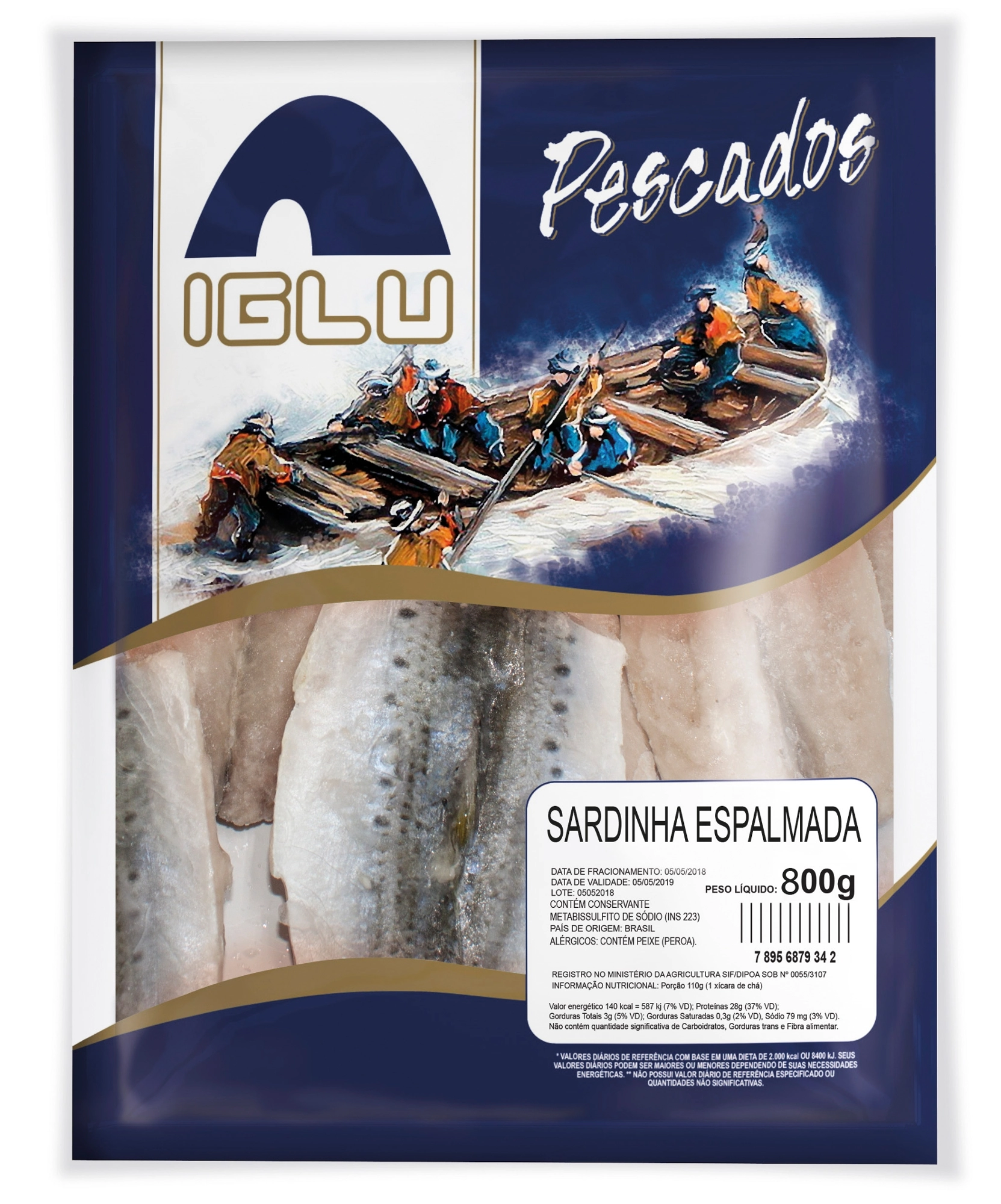 Sardinha Espalmada Iglu 800g