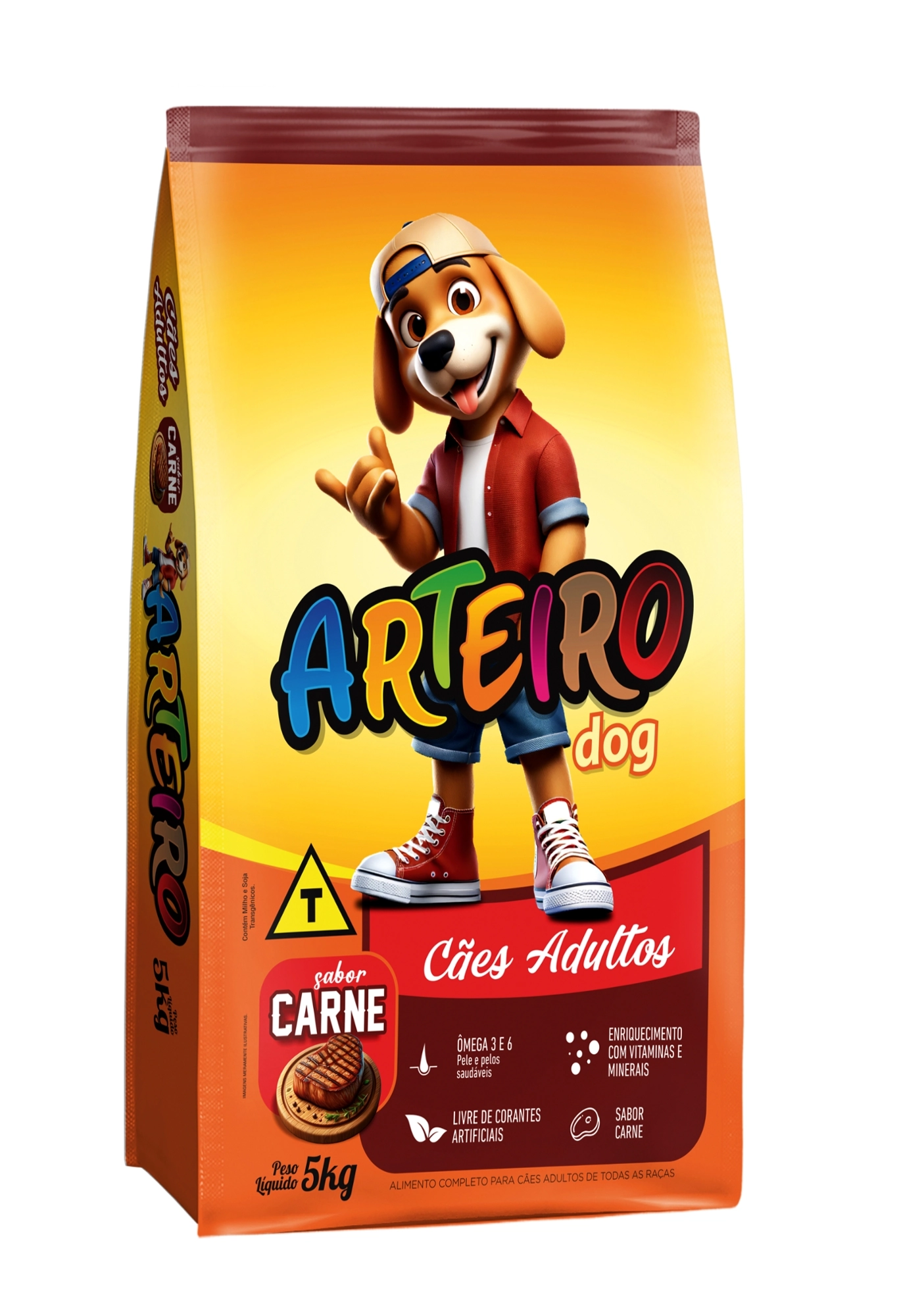 Alim P/caes Arteiro Dog Ad Carne 5kg