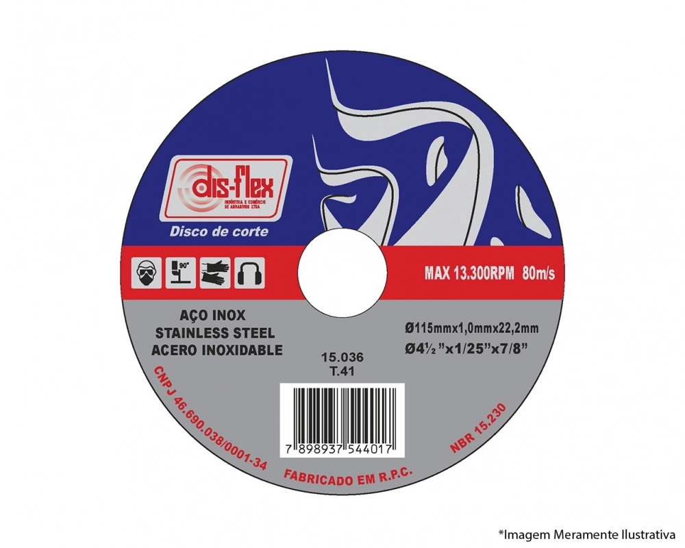 Disco Corte Inox Disflex 115x1,0x22,2mm