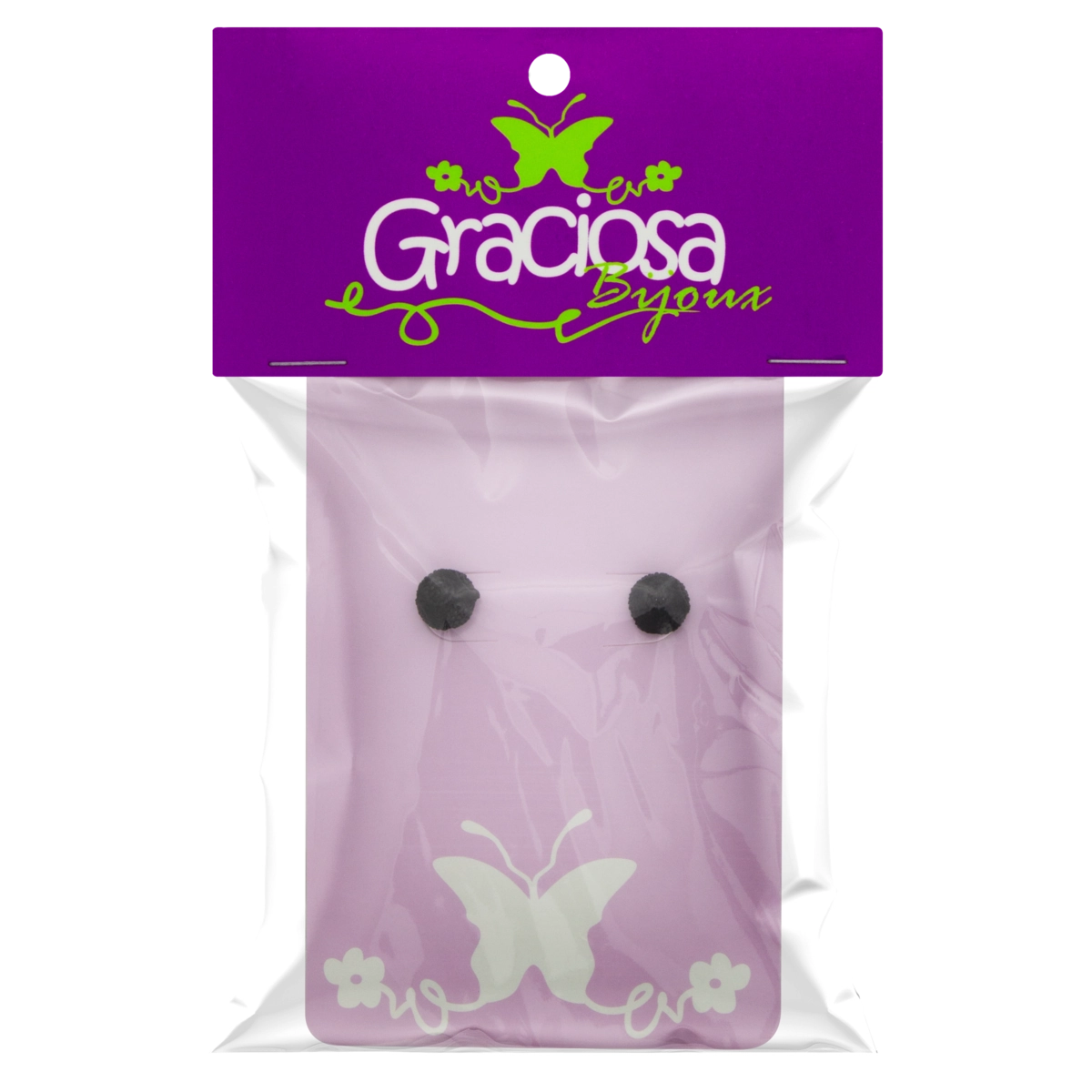 Brinco Preto Graciosa Bijoux Pequeno