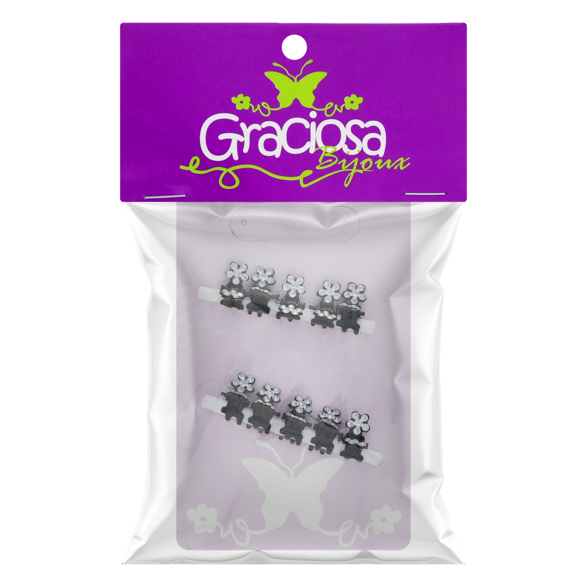 Piranha Infantil Graciosa Bijoux Lilás 10 Unidades