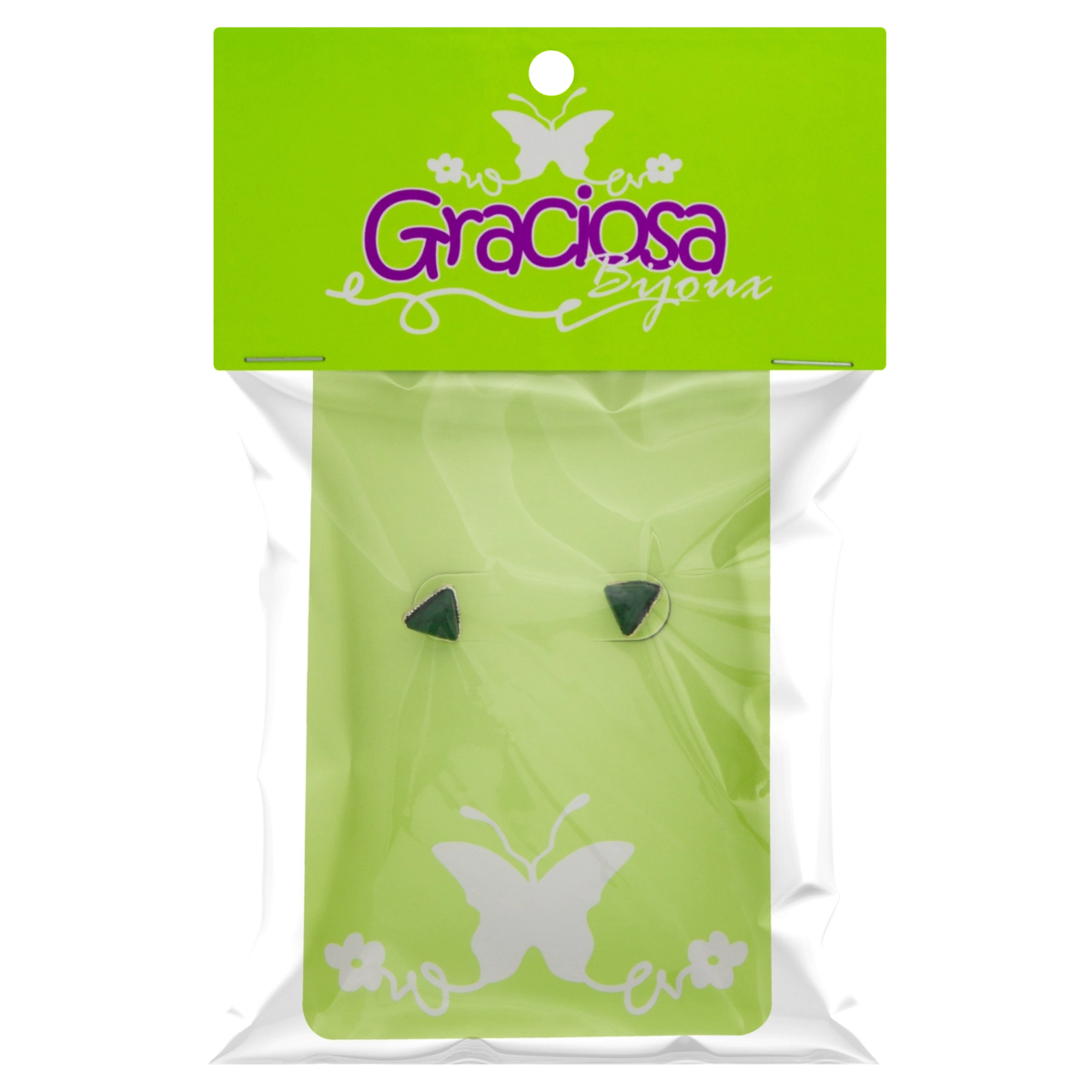 Brinco Verde Escuro Graciosa Bijoux Pequeno